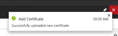 azure custom ssl installed