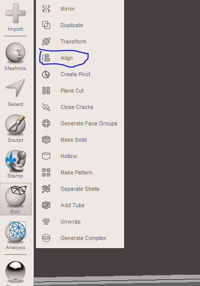 meshmixer align