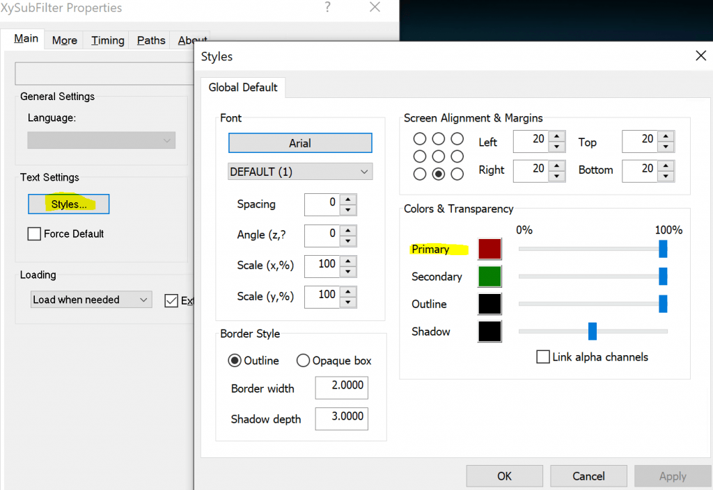 xysubfilter adjustments can reduce rainbow effect with subtitles