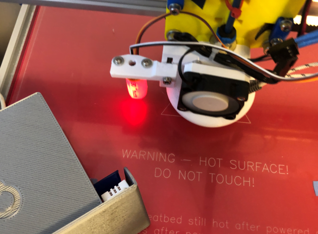 SDS011 next to the 3D printer hot end