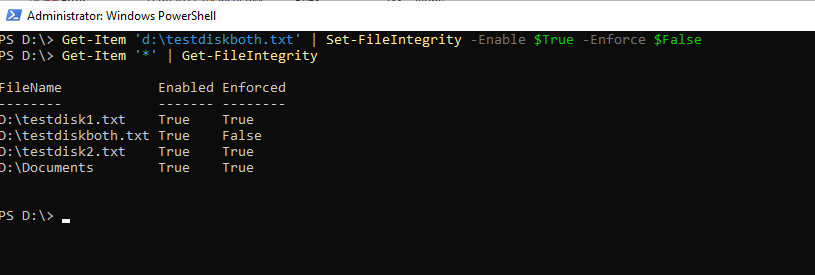 refs with integrity streams remove enforced via powershell