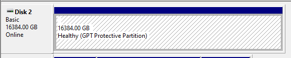 gpt partition on disk management