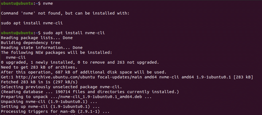 convert nvme to 4KN nvme-cli install