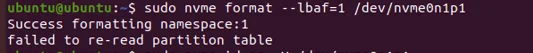 convert nvme to 4KN format