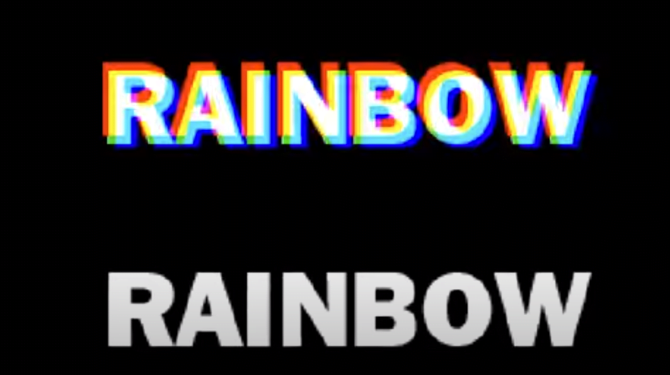 rainbow effect with subtitles